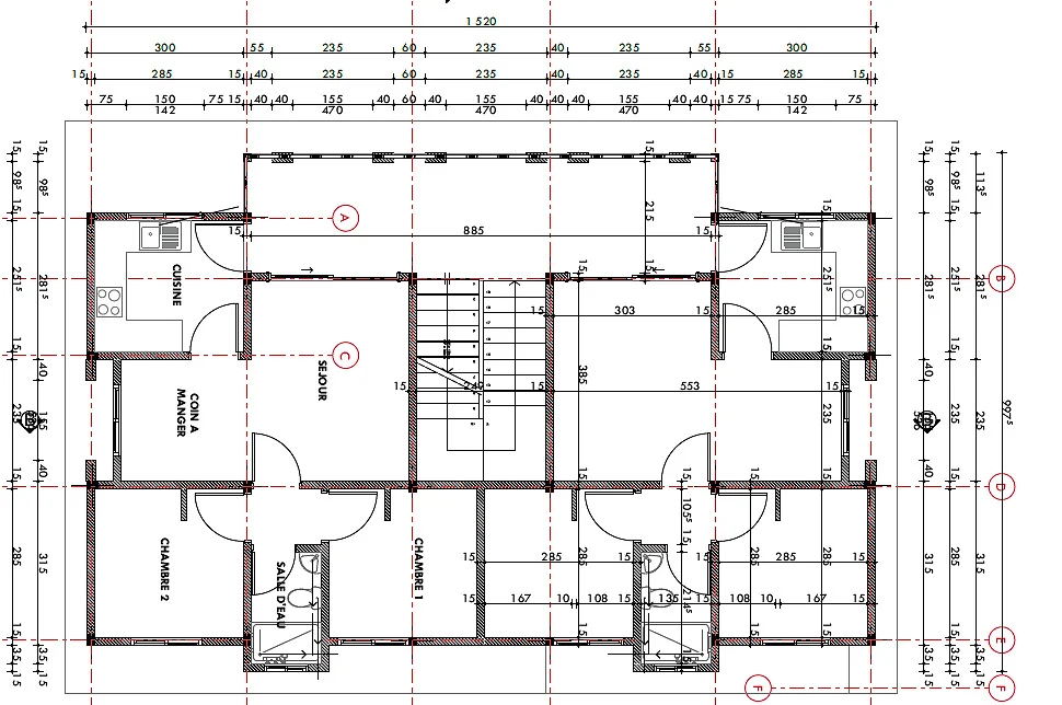 Vues du projet — Immeuble d’appartements R+2 à Kinshasa — vue 2