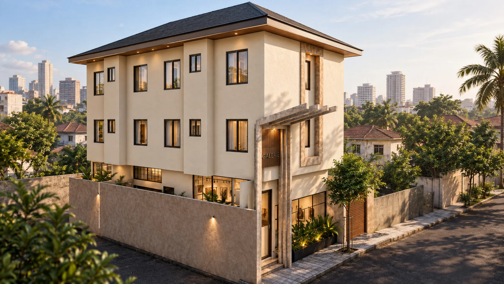 Rendus — Immeuble d’appartements R+2 à Kinshasa — vue 3
