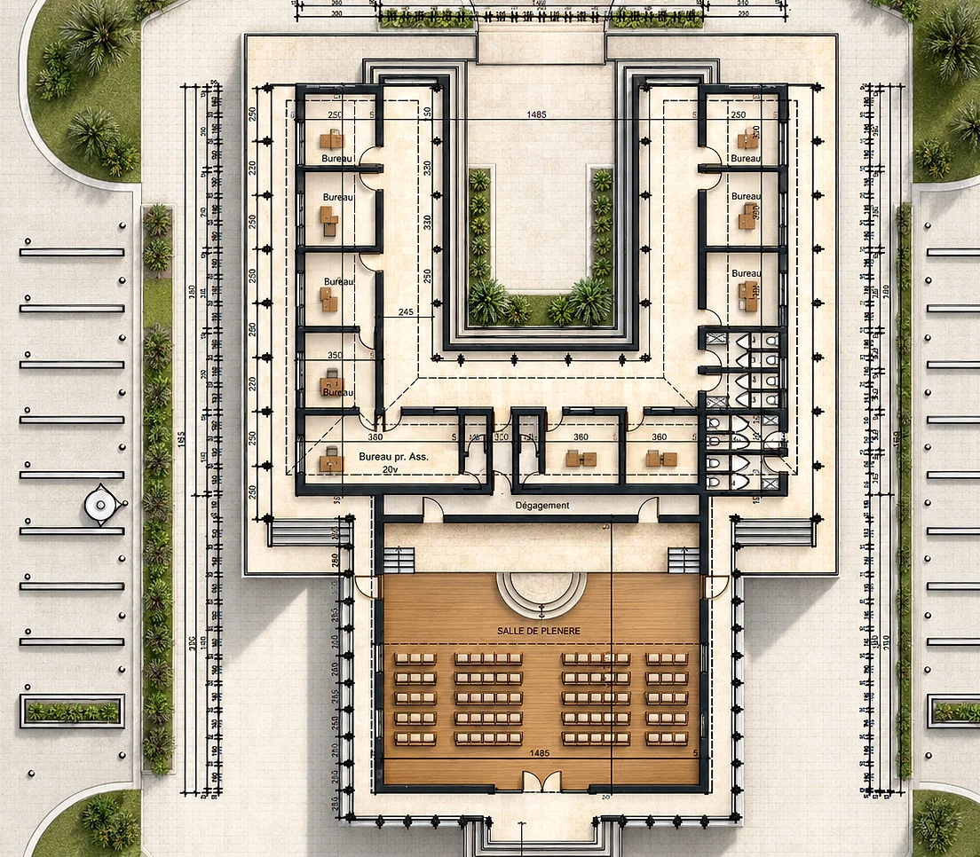 Vues du projet — Assemblée provinciale du Bas-Uele — vue 2