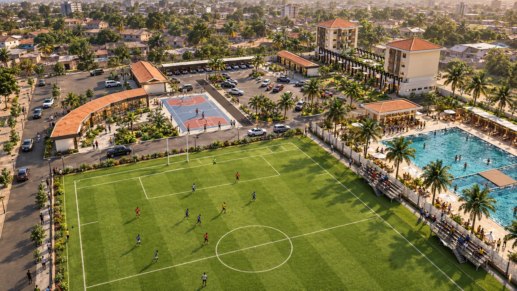 Rendus — Complexe sportif à Kinshasa — vue 3